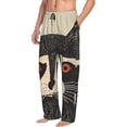 thumbnail image 1 of Mens Pajama Pants, Retro Raccoon Graphic Print Soft Sleep & Lounge Pants for Men, Cuteness Casual PJ Bottoms Pants with Pockets, 1 of 7