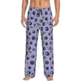 thumbnail image 1 of Mens Pajama Pants - Soft Sleep & Lounge Pants for Men, Blueberry Print funny Cuteness Casual PJ Bottoms Pants with Pockets, 1 of 5
