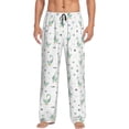 thumbnail image 1 of Mens Pajama Pants - Soft Sleep & Lounge Pants for Men, Bohemian Cute Duck Green Cuteness Casual PJ Bottoms Pants with Pockets, 1 of 5