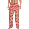 thumbnail image 1 of Mens Pajama Pants - Soft Sleep & Lounge Pants for Men, Cartoon Color Cute Lizard Green Cuteness Casual PJ Bottoms Pants with Pockets, 1 of 5