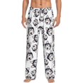 thumbnail image 1 of Mens Pajama Pants - Soft Sleep & Lounge Pants for Men, Cartoon Cute Husky Dog Cuteness Casual PJ Bottoms Pants with Pockets, 1 of 5