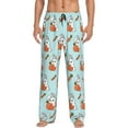 thumbnail image 1 of Mens Pajama Pants - Soft Sleep & Lounge Pants for Men, Cartoon Cute Rabbit Radish_A Cuteness Casual PJ Bottoms Pants with Pockets, 1 of 5