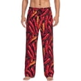 thumbnail image 1 of Mens Pajama Pants - Soft Sleep & Lounge Pants for Men, Chili Pepper water droplets Cuteness Casual PJ Bottoms Pants with Pockets, 1 of 5