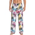 thumbnail image 1 of Mens Pajama Pants - Soft Sleep & Lounge Pants for Men, Colorful Cute Food Cuteness Casual PJ Bottoms Pants with Pockets, 1 of 5