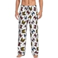 thumbnail image 1 of Mens Pajama Pants - Soft Sleep & Lounge Pants for Men, Colorful Glasses French Bulldog Cuteness Casual PJ Bottoms Pants with Pockets, 1 of 5