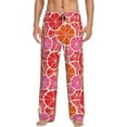 thumbnail image 1 of Mens Pajama Pants - Soft Sleep & Lounge Pants for Men, Colorful Orange Cuteness Casual PJ Bottoms Pants with Pockets, 1 of 5