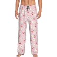 thumbnail image 1 of Mens Pajama Pants - Soft Sleep & Lounge Pants for Men, Cute Berry Daisy Cuteness Casual PJ Bottoms Pants with Pockets, 1 of 5