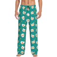 thumbnail image 1 of Mens Pajama Pants - Soft Sleep & Lounge Pants for Men, Cute Fried Egg Skull Cuteness Casual PJ Bottoms Pants with Pockets, 1 of 5