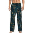 thumbnail image 1 of Mens Pajama Pants - Soft Sleep & Lounge Pants for Men, Cute Macaw Toucan Palm Tree Cuteness Casual PJ Bottoms Pants with Pockets, 1 of 5