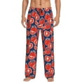 thumbnail image 1 of Mens Pajama Pants - Soft Sleep & Lounge Pants for Men, Cute Red Tomato Blue Cuteness Casual PJ Bottoms Pants with Pockets, 1 of 5