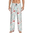 thumbnail image 1 of Mens Pajama Pants - Soft Sleep & Lounge Pants for Men, Flamingo Banana Leaf Cuteness Casual PJ Bottoms Pants with Pockets, 1 of 5