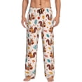 thumbnail image 1 of Mens Pajama Pants - Soft Sleep & Lounge Pants for Men, Funny Cute Squirrel Pine Cone_A Cuteness Casual PJ Bottoms Pants with Pockets, 1 of 5