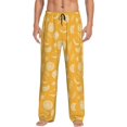 thumbnail image 1 of Mens Pajama Pants - Soft Sleep & Lounge Pants for Men, Funny Lemon Flower Leaves Yellow Cuteness Casual PJ Bottoms Pants with Pockets, 1 of 5