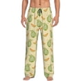 thumbnail image 1 of Mens Pajama Pants - Soft Sleep & Lounge Pants for Men, Funny Sweet Cantaloupe Cuteness Casual PJ Bottoms Pants with Pockets, 1 of 5
