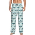 thumbnail image 1 of Mens Pajama Pants - Soft Sleep & Lounge Pants for Men, Funny and Cute Pirate Shark Cuteness Casual PJ Bottoms Pants with Pockets, 1 of 5