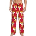 thumbnail image 1 of Mens Pajama Pants - Soft Sleep & Lounge Pants for Men, Lovely Fox Red Cuteness Casual PJ Bottoms Pants with Pockets, 1 of 5