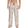 thumbnail image 1 of Mens Pajama Pants - Soft Sleep & Lounge Pants for Men, Mushroom Cuteness Casual PJ Bottoms Pants with Pockets, 1 of 5