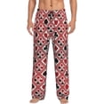 thumbnail image 1 of Mens Pajama Pants - Soft Sleep & Lounge Pants for Men, Poker Cuteness Casual PJ Bottoms Pants with Pockets, 1 of 5