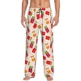 thumbnail image 1 of Mens Pajama Pants - Soft Sleep & Lounge Pants for Men, Popsicle print Cuteness Casual PJ Bottoms Pants with Pockets, 1 of 5