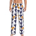 thumbnail image 1 of Mens Pajama Pants - Soft Sleep & Lounge Pants for Men, Purple Yellow Calla Lily Flowers Cuteness Casual PJ Bottoms Pants with Pockets, 1 of 5