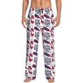 thumbnail image 1 of Mens Pajama Pants - Soft Sleep & Lounge Pants for Men, Red Wine Glass Bottle Cuteness Casual PJ Bottoms Pants with Pockets, 1 of 5