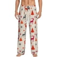 thumbnail image 1 of Mens Pajama Pants - Soft Sleep & Lounge Pants for Men, Simple Painted Deer Trees Stars Cuteness Casual PJ Bottoms Pants with Pockets, 1 of 5