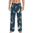 thumbnail image 1 of Mens Pajama Pants - Soft Sleep & Lounge Pants for Men, Space Sleeping Panda Cuteness Casual PJ Bottoms Pants with Pockets, 1 of 5