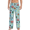 thumbnail image 1 of Mens Pajama Pants - Soft Sleep & Lounge Pants for Men, Travel1 Cuteness Casual PJ Bottoms Pants with Pockets, 1 of 5
