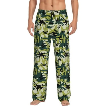Mens Pajama Pants - Soft Sleep & Lounge Pants for Men, camouflage Dinosaur Cuteness Casual PJ Bottoms Pants with Pockets