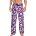 thumbnail image 1 of Mens Pajama Pants - Soft Sleep & Lounge Pants for Men, cartoon rainbow Skull Cuteness Casual PJ Bottoms Pants with Pockets, 1 of 5