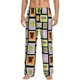 thumbnail image 1 of Mens Pajama Pants - Soft Sleep & Lounge Pants for Men, colorful Stamp Pattern Cuteness Casual PJ Bottoms Pants with Pockets, 1 of 5