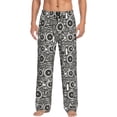 thumbnail image 1 of Mens Pajama Pants - Soft Sleep & Lounge Pants for Men, gear Bike Pattern Cuteness Casual PJ Bottoms Pants with Pockets, 1 of 5