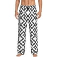 thumbnail image 1 of Mens Pajama Pants - Soft Sleep & Lounge Pants for Men, grey Bike chains Pattern Cuteness Casual PJ Bottoms Pants with Pockets, 1 of 5