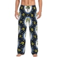 thumbnail image 1 of Mens Pajama Pants - Soft Sleep & Lounge Pants for Men, lemons Sicilian style navyblue Cuteness Casual PJ Bottoms Pants with Pockets, 1 of 5