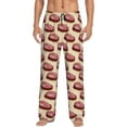 thumbnail image 1 of Mens Pajama Pants - Soft Sleep & Lounge Pants for Men, steak cartoon print Cuteness Casual PJ Bottoms Pants with Pockets, 1 of 5