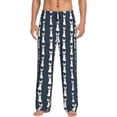 thumbnail image 1 of Mens Pajama Pants - Soft Sleep & Lounge Pants for Men, white alpaca Cuteness Casual PJ Bottoms Pants with Pockets, 1 of 5