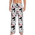 thumbnail image 1 of Mens Pajama Pants - Soft Sleep & Lounge Pants for Men, white cow glasses moo funny Cuteness Casual PJ Bottoms Pants with Pockets, 1 of 5