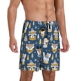 thumbnail image 1 of Mens Pajama Pants - Winter Animal Friends Sleep Shorts Mens Pajama Shorts, Comfy Pj Pants for Mens Lounge Shorts, 1 of 5
