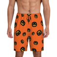 Mens Pajama Pants, halloween pumpkins cute Patterns Sleep Shorts Mens