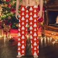thumbnail image 1 of Mens Pajama Pants with Pockets Christmas Printed Mid Waisted Casual Pants with Drawstring and Lightweight Pants Lounge Bottoms Soft Sleepwear, 1 of 7