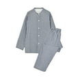 thumbnail image 1 of Mens Pajama Set Casual Plaid Long Sleeve Henleys Button Down Shirts with Pajama Pants 8 Piece PJs Set Comfy Soft Sleepwear Loungwear Sets, 1 of 6