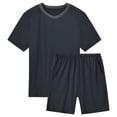 thumbnail image 1 of Pdbokew Mens Pajamas Set Lightweight Summer Pjs Sleepwear Soft Comfy Short Sleeve Loungewear Carbon Gray L, 1 of 6