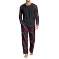 thumbnail image 1 of Mens Pajama Sets 2 Piece Lounge Set Ghost Pumpkin Print Long Sleeve Tops Matching Cozy Sleeppants Women Pjs Sets, 1 of 4