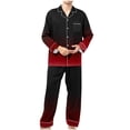 thumbnail image 1 of Mens Pajama Sets 4 way Stretch Soft Lightweight Loungewear Button Down Sleepwear 2 Piece, 1 of 7