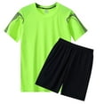thumbnail image 1 of Mens Pajama Sets Summer Outdoor Sports Quick Drying Short Sleeved Shorts Running Casual Two Piece Pajamas Nightwear, 1 of 3