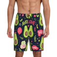 thumbnail image 1 of Mens Pajama Shorts, Avocado Love Sleep Shorts Men Pajama Bottoms Lounge PJ Shorts with Pockets, 1 of 6
