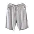 thumbnail image 1 of Mens Pajama Shorts Breathable Soft Sleep Short Elastic Waist 2026 Lounge PJ Short with Pockets, 1 of 5