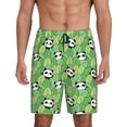thumbnail image 1 of Mens Pajama Shorts, Cartoon Panda And Leaf 1 Sleep Shorts Men Pajama Bottoms Lounge PJ Shorts with Pockets, 1 of 6