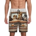 thumbnail image 1 of Mens Pajama Shorts, Dogs Road Trip Adventure Sleep Shorts Men Pajama Bottoms Lounge PJ Shorts with Pockets, 1 of 6