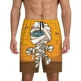 thumbnail image 1 of Mens Pajama Shorts, Halloween Mummy Sleep Shorts Men Pajama Bottoms Lounge PJ Shorts with Pockets, 1 of 6